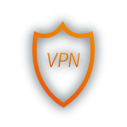 Icon von einem Schutzschild in dem "VPN" steht